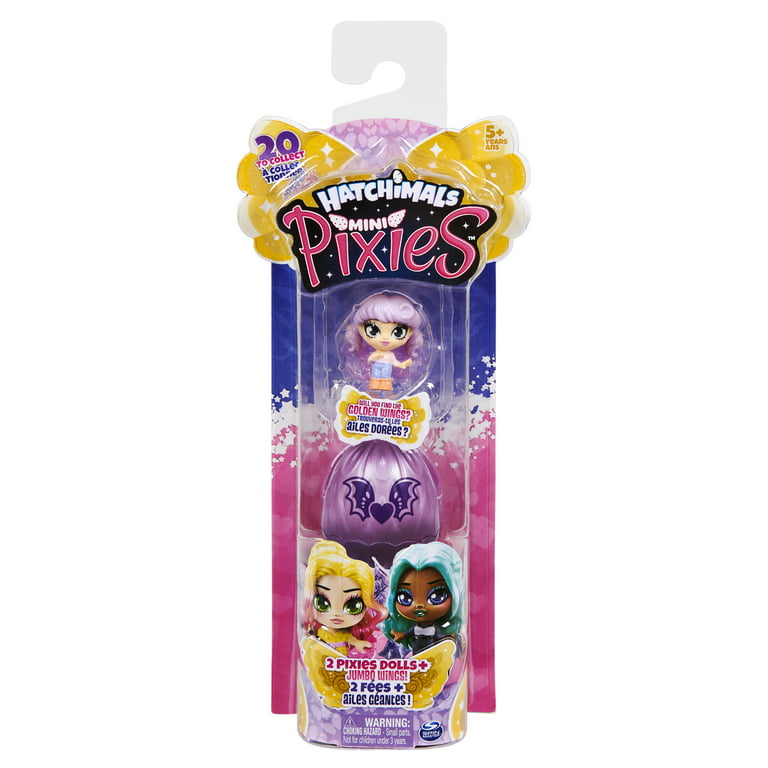Hatchimals Mini Pixies 2-Pack, 1.5-inch Collectible Dolls with Mix and  Match Wings (Styles May Vary) 