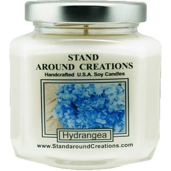 HYDRANGEA HEX 6-OZ. ALL NATURAL SOY CANDLE