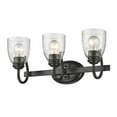 thumbnail image 2 of Golden Lighting Parrish 3-light Vanity in Matte Black, 2 of 7