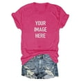 thumbnail image 5 of frariair ​Ladies Soft Jersey Crew Neck T-Shirt With Minimalist Design For Mother's Day Gifting And Family Reunion Outfits​ Hot Pink, 5 of 5
