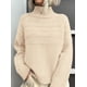 thumbnail image 2 of Suéter PRETTYGARDEN Otoño 2025 Tejido Grueso Pulóver XL Beige, 2 of 6
