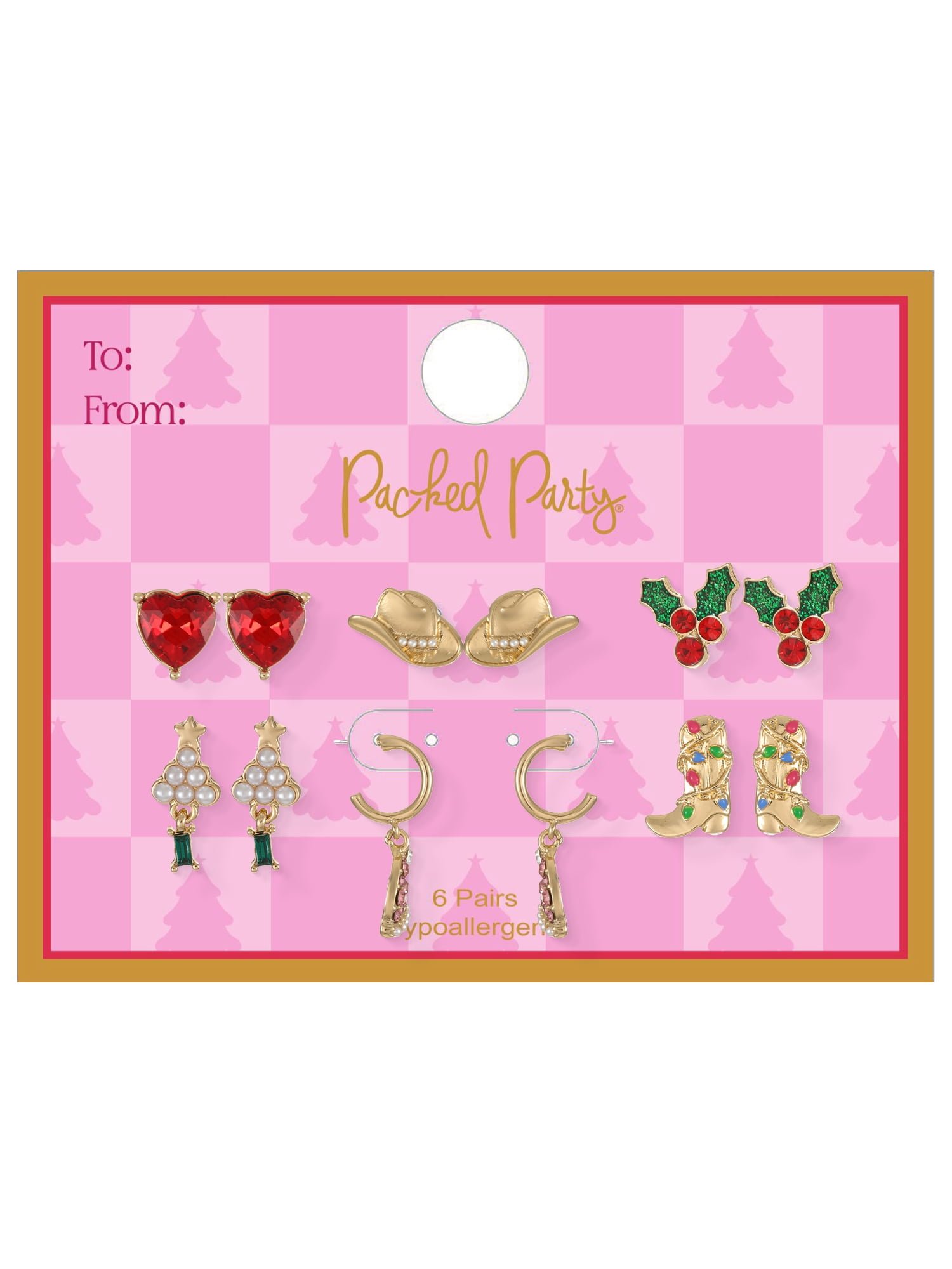 Packed Party Cowboy Christmas Earring Set
