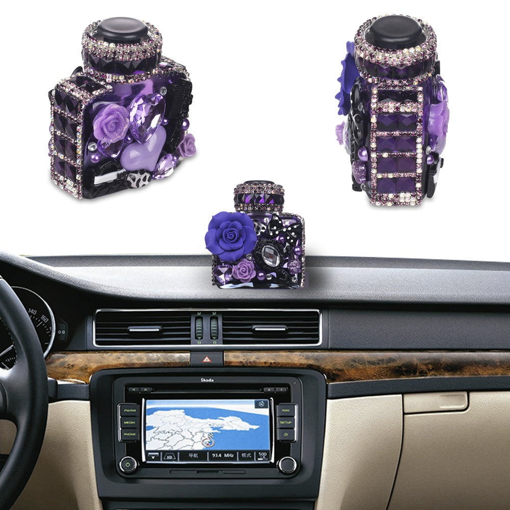 Bling Luxury Car Dashboard Perfume Diffuser Bottle Crystal Diamond