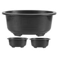 thumbnail image 5 of DEEPCRAFF 3Pcs Elegant Design Oval Bonsai Training Pots For Balcony Flower Pot 15 Inch Large, 5 of 8