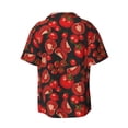 thumbnail image 2 of Fotbe Tomato print Short Sleeve Button Down Shirts for Men Casual Summer Beach Wrinkle Free Shirt-XX-Large, 2 of 7