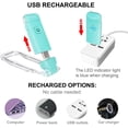 thumbnail image 4 of Luz de lectura de libros USB recargable marcapáginas, luces LED con clip para libros, luces de lectura para libros en la cama, luz de libro pequeña para niños, 2 brillo ajustable para protección de, 4 of 6