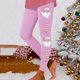 thumbnail image 1 of MKLEKYY Leggings para mujer, leggings para hacer ejercicio, leggings con estampado navideño, pantalones con bloques de color, leggings suaves y elásticos. 1663, 1 of 4
