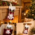 thumbnail image 3 of Plaid Puppy Christmas Stocking, Decorative Fabric Accent, Reusable Room Styling, for Dining Room, Living Room, Fireplace and Christmas Party Decor, 3 of 8