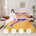 thumbnail image 3 of Erosebridal Teens Sport Baseball Lover Queen Comforter Set 3pcs,Pink Ice Cream Drip Waffle Bedding Comforter Set for Boys Girls,Lightweight Room Decor, 3 of 6