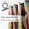 thumbnail image 3 of VOGOL Colorful Modern Geometric Printed Room Darkening Drapes for Bedroom, Noise Reducing Grommet Curtain Panels for Bedroom, 2 Pieces, W52 x L63, Red, 3 of 8