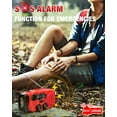 thumbnail image 3 of 086S Hand Crank Emergency Radio - 2000mAh/7400mWh AM/FM/NOAA Solar with 3 LED Flashlight, SOS Function for Emergencies, Camping Red, 3 of 4
