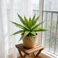 thumbnail image 4 of Artificial Fake Plants Greenery for Home Decor | Lifelike Plastic Foliage for Indoor and Outdoor Decoration | No Maintenance Artificial Shrubs for Living Room Office Shelf Garden | Set of 1, 4 of 6