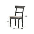 thumbnail image 2 of Weathered Gray Accent Chair Set for Dining / Blend of Comfort and Rustic, 2 of 4