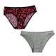 thumbnail image 1 of Duo pack panty estilo bikini liso gris y estampado Carnival  mod. 71292-71989 G, 1 of 3
