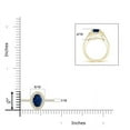 thumbnail image 4 of ANGARA Natural Oval Blue Sapphire Halo Ring with Diamond Accents in 14K Yellow Gold for Women (Size-7x5mm) | September Birthstone, Anniversary, Jewelry Gift for Women | Natural Blue Sapphire Ring, 4 of 9