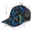 thumbnail image 2 of Lsque Dinosaur Printed Trucker Hat - Baseball Cap for Men Women - Breathable Mesh Side, Adjustable Fit - for Casual Wear, 2 of 7