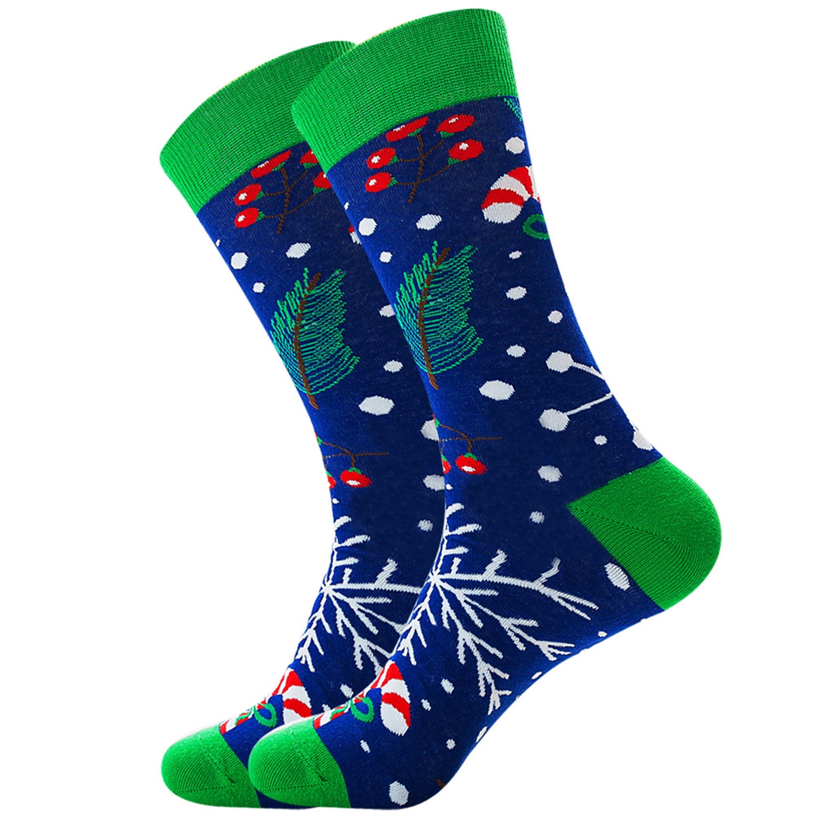 DENGDENG Men Christmas Sock Crew Warm Socks for Men Printed Winter ...