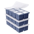 thumbnail image 1 of Large Silicone Ice Trays For Whiskey Cocktails 2 Inch Big Ice Stackable Release, 1 of 9