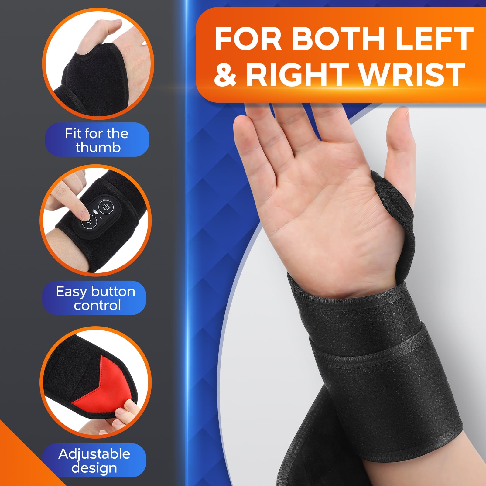 Wrap-around Heated Pad, Hand Arm Heating Wrap, Flexible Wraps For Wrist Elbow Leg and Arm, Thermal Strap With 3 Heat & 3 Timer Settings, Perfect for Office Workers