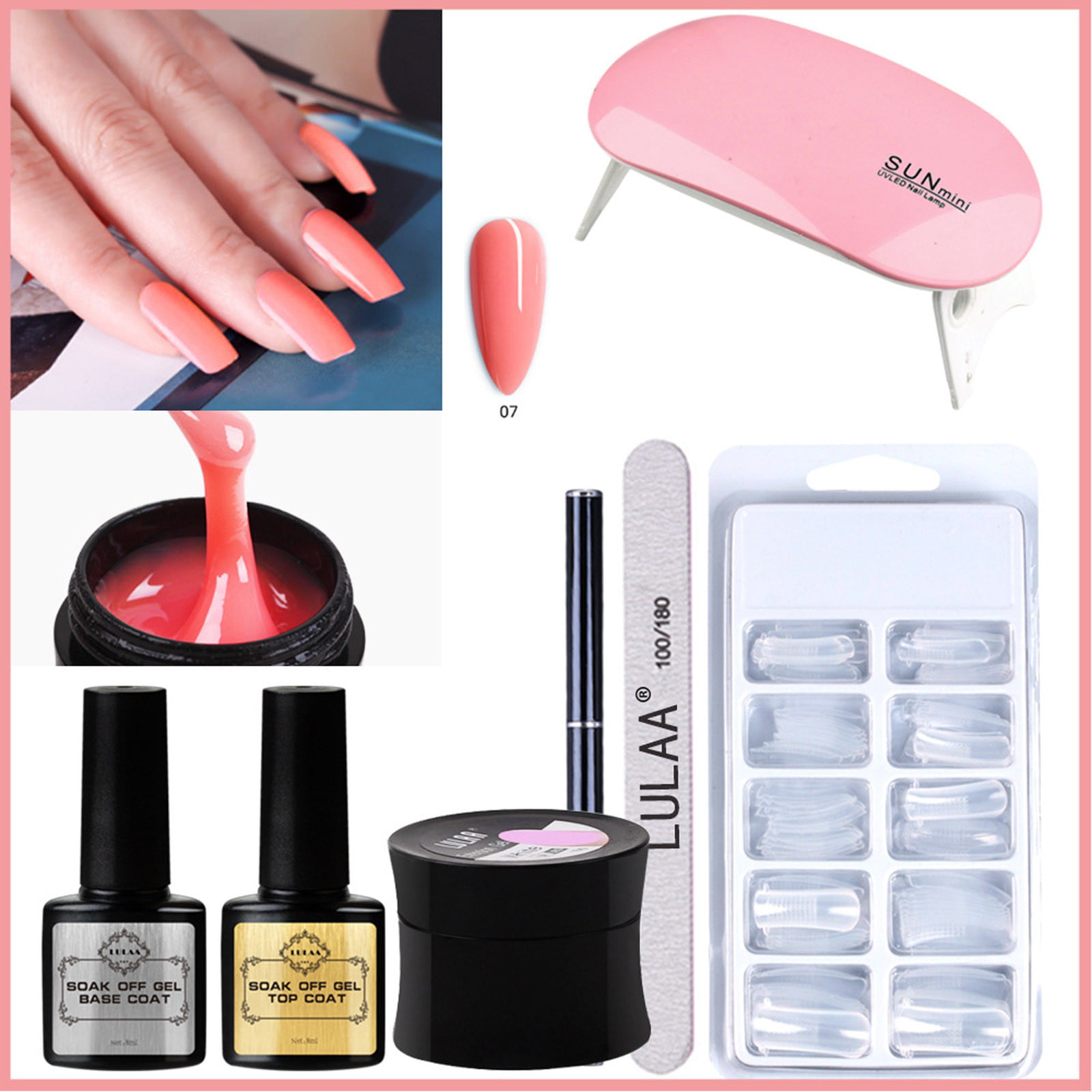 Juebong Nail Solid Extension Glue Set Does Not Contain Paper Holder Crystal  Model Glue, Multicolor,15ML - Walmart.com