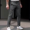 thumbnail image 2 of Golf Pants For Men Slim Fit Stretch Dress Pants Pleated High Waist Casual Business Trousers Wrinkle Resistant Comfortable Office Commute Pants Work Dress Office Travel Slacks Trousers, 2 of 4