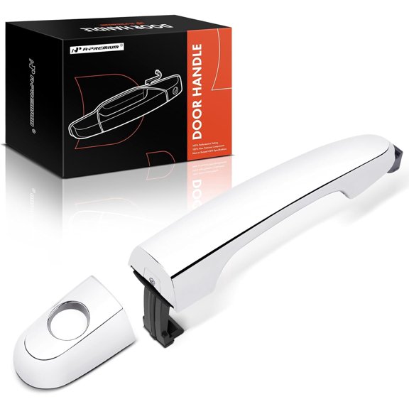 A-Premium Front Driver Side Exterior Door Handle with Keyhole Compatible with Kia Sorento 2011 2012 2013 2014 2015, Chrome, Replace# 826521U020, 826512P010