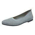 thumbnail image 2 of Summer Shoes for Women,Dress Flats for Women,Pointy Toe Flats for Women,Womens Flats,Womens Flat Shoes Classic Pointed Toe Flats Knitted Dress Shoes Soft Flats for Woman Comfortable Dressy,Gray,8, 2 of 7