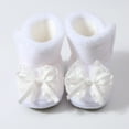 thumbnail image 5 of CAICJ98 Baby Boy Girl Boots Newborn Shoes Winter Snow Bowknot Anti-Slip Soft Sole Warm Prewalker Baby Snow Boots White,4(Infant), 5 of 7