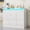 White, variant on Modern Buffet Cabinet with LED Lights, High Gloss Sideboard Coffee Bar with 3 Doors & Charging Station, Handless Modern Sideboard Storage Cabinet for Living Room, Entryway, White