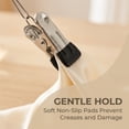 thumbnail image 4 of Unique Bargains 2Pcs Wood Minimalist Hangers With 10 Clips Natural, 4 of 6