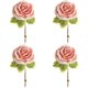 thumbnail image 1 of Wall Hook Colorful Rose Reusable Utility Hook, Bathroom Kitchen Stainless Steel Heavy Duty Coat Hooks, 4 Pack, 1 of 4