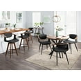 thumbnail image 3 of LumiSource Walnut Bamboo, Black Metal, Black PU Oracle Counter Stool, 3 of 8