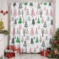 thumbnail image 6 of Pink Green Christmas Tree Shower Curtains for Bathroom, Waterproof Fabric Bath Curtains Decor, Bath Tub Curtain Winter Xmas Pine Trees Holiday Decorative Shower Curtain Sets with 12 Hooks, 72x72 Inch, 6 of 8