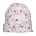 thumbnail image 7 of Xecao Cute Bow Tie Print Beanie Knitted Hat for Men Women, Winter Fashion Knit Cuffed Caps Unisex, 7 of 7