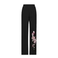 thumbnail image 4 of Aloohaidyvio Terra and Sky Pants Plus Size,Women's Summer Pant Casual Loose Cotton And Linen Pocket Printing Trousers Pants, 4 of 4