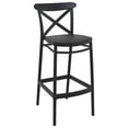 thumbnail image 4 of Compamia Sky Cross Square Bar Set with 2 Barstools Black, 4 of 4