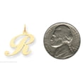 thumbnail image 2 of 14K Yellow Gold Large Fancy Script Initial R Charm, 2 of 4