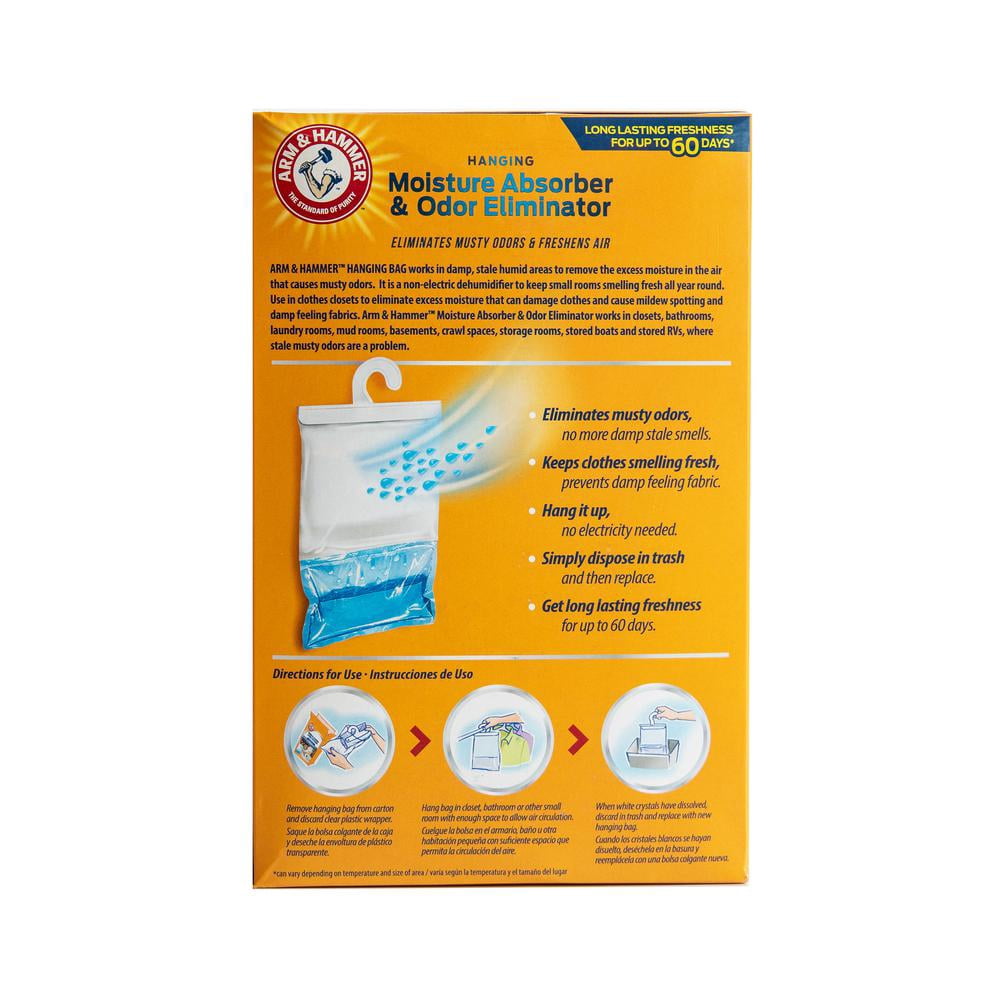 16 Oz. Moisture Absorber And Odor Eliminator Hanging Bag (3-Pack)