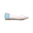 thumbnail image 4 of BLISSFUL STEP Women's Casual Shoes Pointy Toe Clear Rhinestone Ballet Flats Lake Blue 8.5, 4 of 8