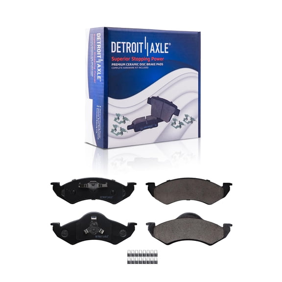 Detroit Axle - Front Brake Pads for 00-02 Dodge Dakota Durango, Ceramic Brake Pads 2000 2001 2002 Replacement