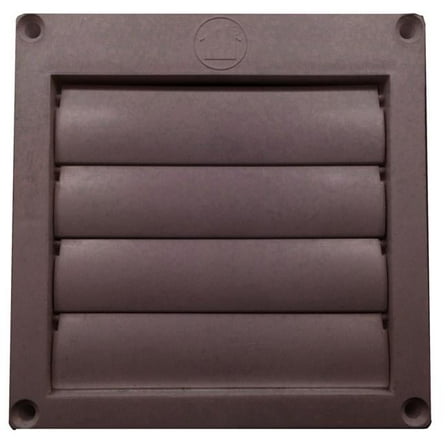 Builder's Best Plastic Rectangle Louvered Face Plate Free-Swinging Louvers - Brown