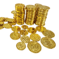 thumbnail image 5 of 30/60/120 Uds. Monedas de oro de plástico pirata caza del tesoro de pirata juguetes para niños accesorios temáticos de fiesta recuerdo de cumpleaños temático pirata（FV 10 30 Pcs, 5 of 5