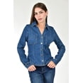 thumbnail image 4 of Camisa denim entallada Roman Fashion /Juvenil, 57331 (Azul medio) azul M, 4 of 5