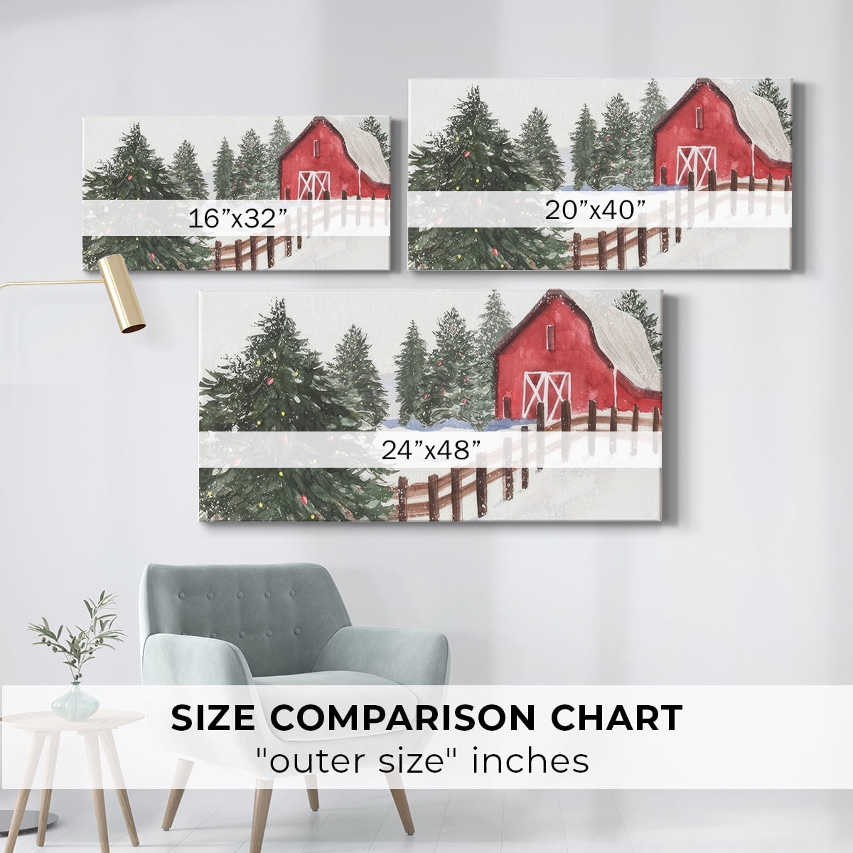 Winter Cardinal Collection D- Gallery Wrapped Canvas