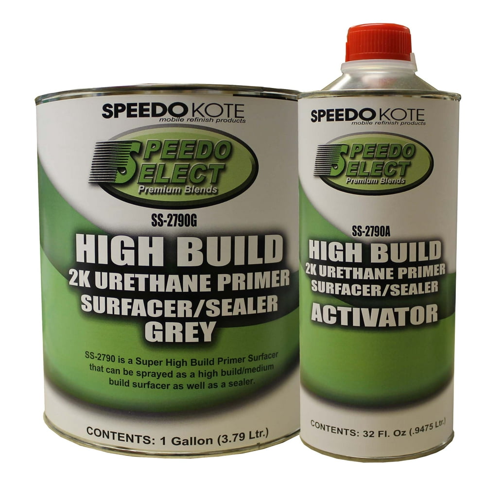 Super Fill High Build 2K Urethane Primer Gray Gallon Kit, SS2790G/SS2790A