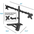 thumbnail image 4 of Soporte de Computadora MOUNTUP Negro Ajustable para Monitor VESA 2 Pantallas 27 Pulgadas, 4 of 7