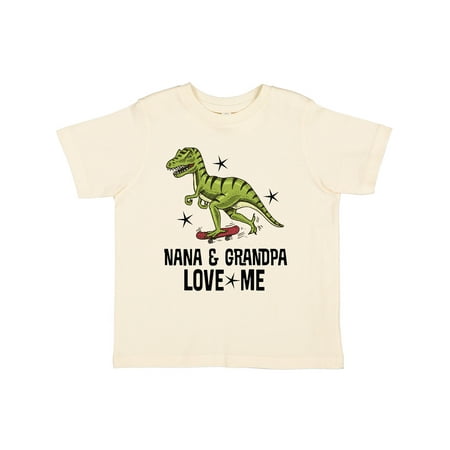

Inktastic Nana and Grandpa Love Me Dinosaur Grandson Gift Toddler Boy Girl T-Shirt