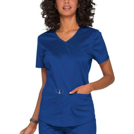 Women's Fashion Essentials Stretch Rayon Mock Wrap Top