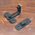 thumbnail image 5 of Pestillo de acero inoxidable, hebilla de puerta, cerradura de puerta antirrobo, grande, 90 grados, negro, 5 of 5