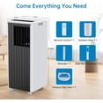 thumbnail image 7 of SOLLED 2 Pack 8000 BTU Portable Air Conditioner 3-in-1 AC with Dehumidifier Fan No Installation Required Mobile Floor Unit for Home Bedroom Dorm Apartment White, 7 of 7